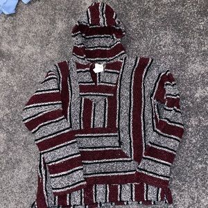 Red and black “drug rug”